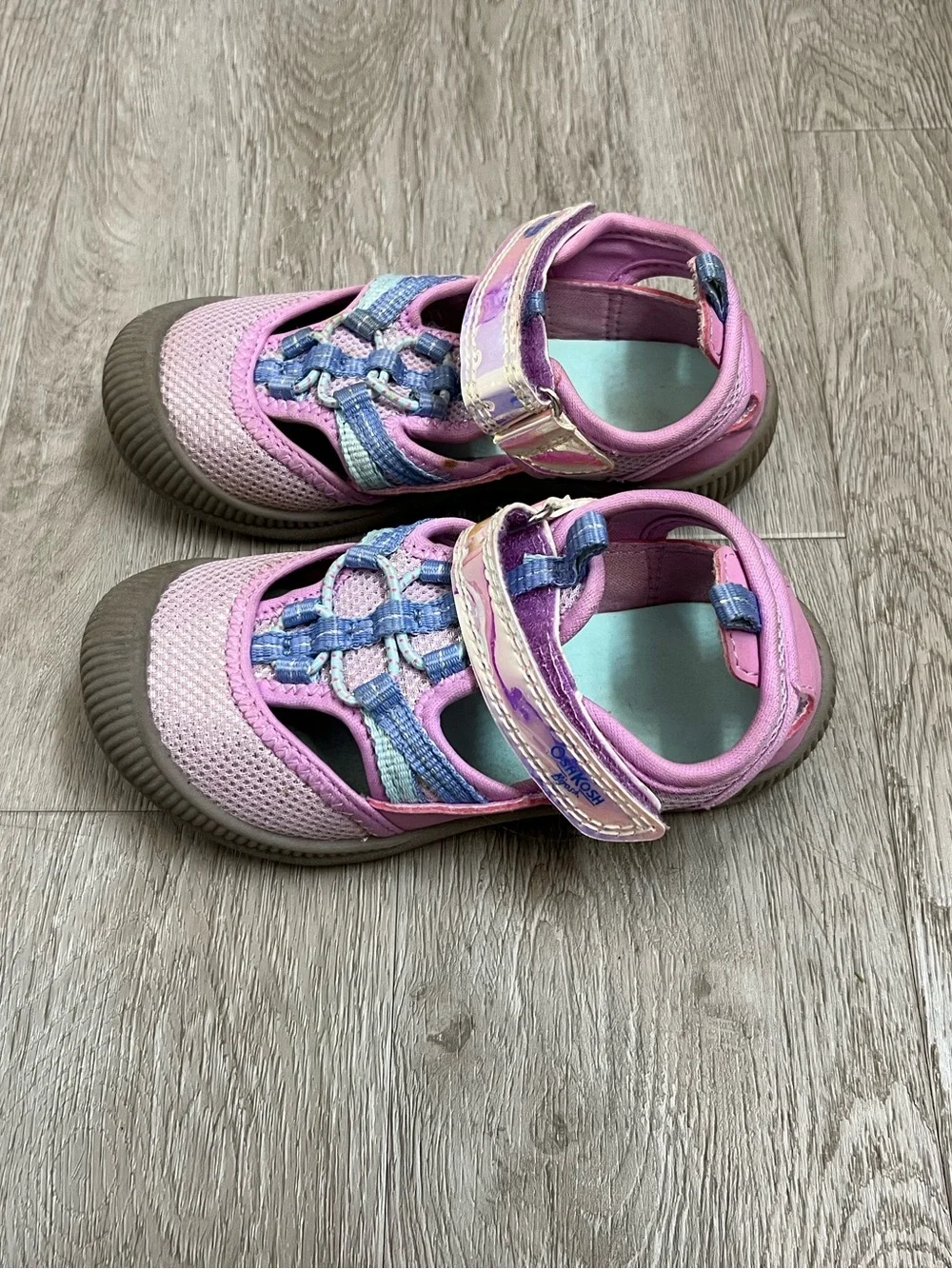 OshKosh B'gosh Pink and Blue Closed-Toe Kids Sandals